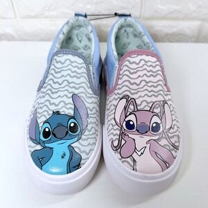 Ground Up Disney Stitch Angel Slip On Sneakers Kids 13 Blue Pink New No Tags